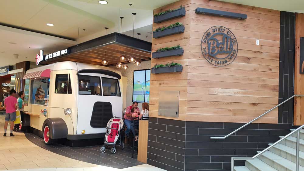 Bell the Ice Cream Truck Garden State Plaza - Westfield Property - NJ Fabricated and Installed 2015